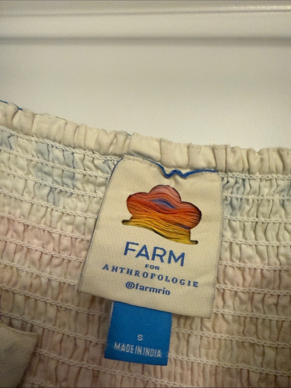 FARM Rio Cream Maxi Dress with Multicolor Sunset Logo - Picture 2 of 3